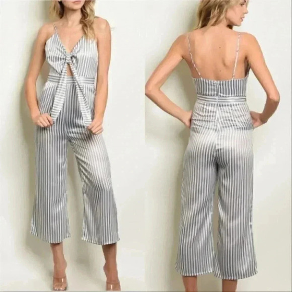 PANTS TIE FRONT JUMPSUIT - Picture 3 of 3
